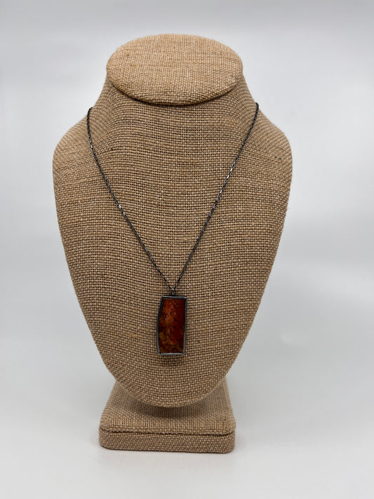 Red Plume Agate Necklace