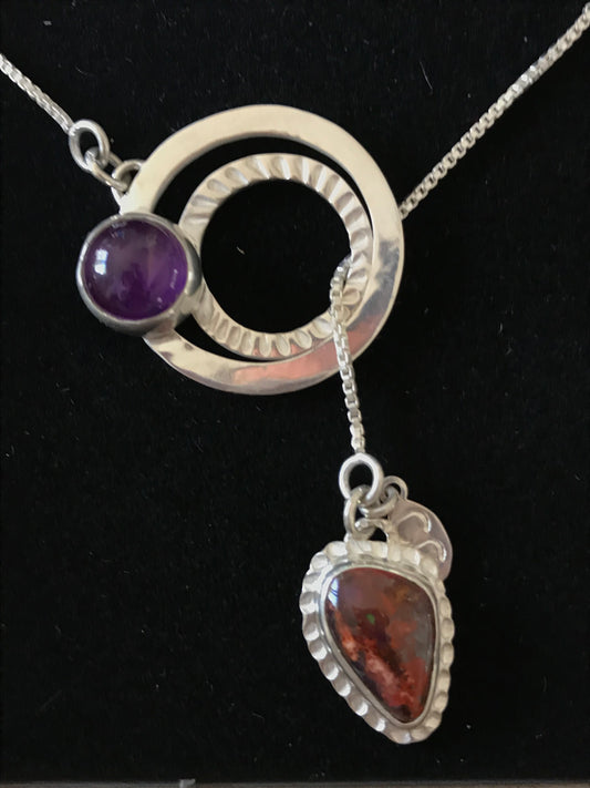 Unite Necklace - Opal and Amethyst